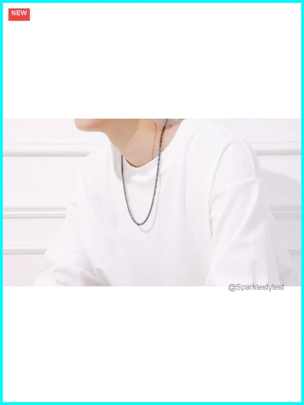 Fiusem Stainless Steel Box Chain Necklace 20in 316L Hypoallergenic Unisex
